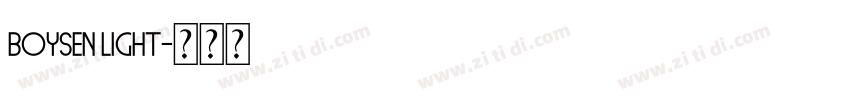 Boysen Light字体转换